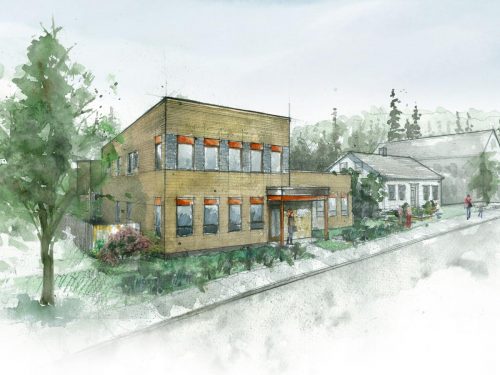 Architectural drawing of new Groundworks building